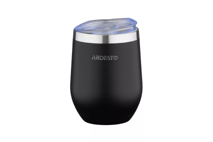 ARDESTO Термочашка Compact Mug 350 мл, черный, нержавеющая сталь