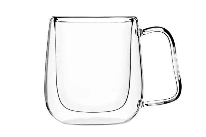 ARDESTO Double wall borosilicate glass mug set Ardesto, 250 ml, 2 pcs, with handles