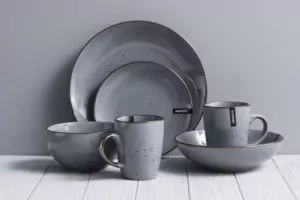 ARDESTO Тарілка обідня Bagheria, 26 см, Grey, кераміка