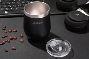 ARDESTO Термочашка Compact Mug 350 мл, черный, нержавеющая сталь