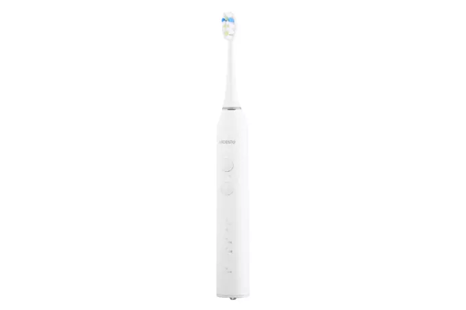 ARDESTO Irrigator portable+toothbrush electric, cup 600 ml, 3 nozzles, white