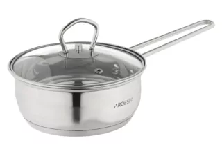 ARDESTO Saucepan Gemini Bari, glass lid, 0.8 l, stainless steel