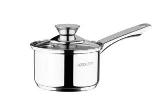 ARDESTO Saucepan Gemini, glass lid, 1.1 l, stainless steel