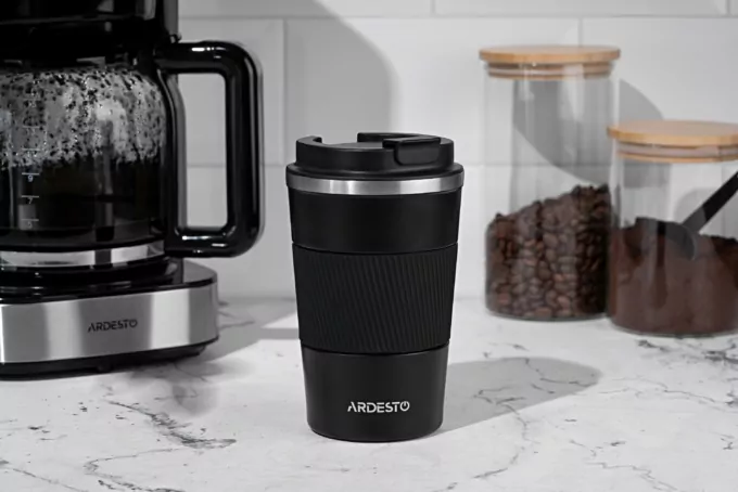 ARDESTO Термочашка Urban 380 мл, черный, нержавеющая сталь