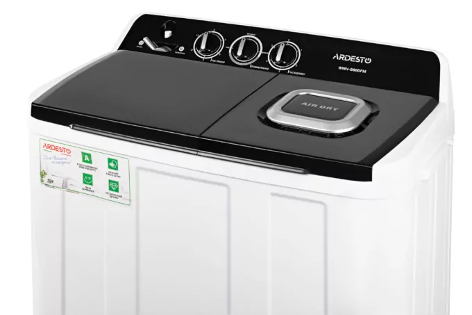 ARDESTO Пральна машина напівавтомат WMH-B80DPM, 8кг, 1350, 45.5см, Білий