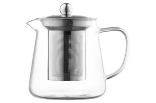 ARDESTO Teapot Gemini Milano, 550 ml, borosilicate glass, stainless steel