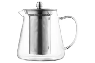 ARDESTO Teapot Gemini Milano, 750 ml, borosilicate glass, stainless steel