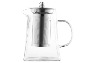 ARDESTO Teapot Gemini Roma, 950 ml, borosilicate glass, stainless steel