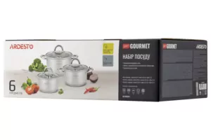 ARDESTO Cookware set Gemini Gourmet Andria, 6 pcs., stainless steel