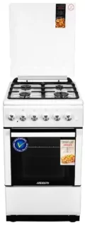 ARDESTO Cooker combined, 52L, 50x60cm, cast-iron, lamp, LPG conversion set (gas cylinder connection), white