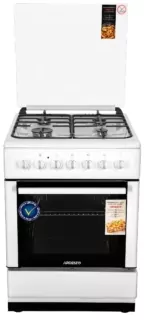 ARDESTO Cooker combined, 64L, 60x60cm, lamp, LPG conversion set (gas cylinder connection), wire rack system, white