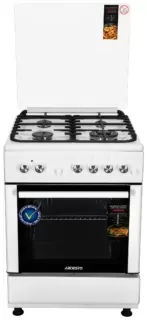 ARDESTO Cooker combined, 64L, 60x60cm, convection, cast-iron, lamp, LPG conversion set (gas cylinder connection), wire rack system, white