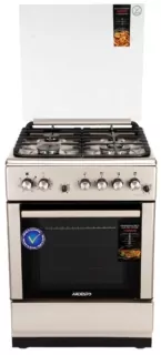 ARDESTO Cooker combined, 64L, 60x60cm, convection, cast-iron, lamp, LPG conversion set (gas cylinder connection), wire rack system, silver