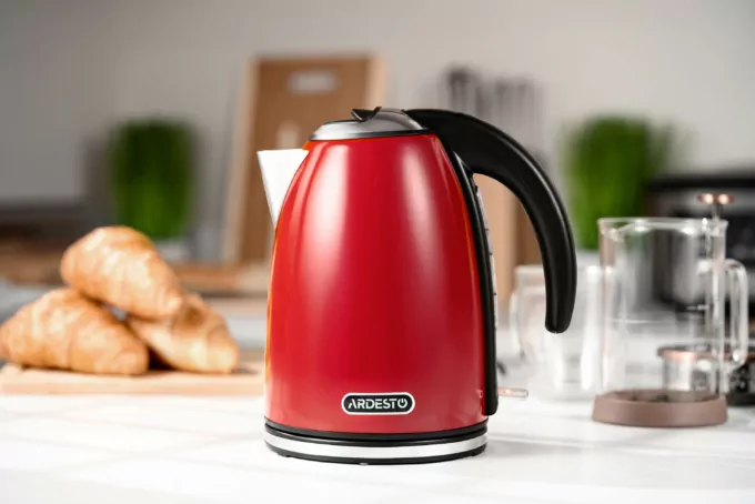 ARDESTO Електрочайник EKL-F340R 1.7л/2200Вт/strix контроль/нерж. сталь/червоний
