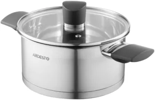 ARDESTO Casserole Gemini, glass lid, 2.1 l, stainless steel