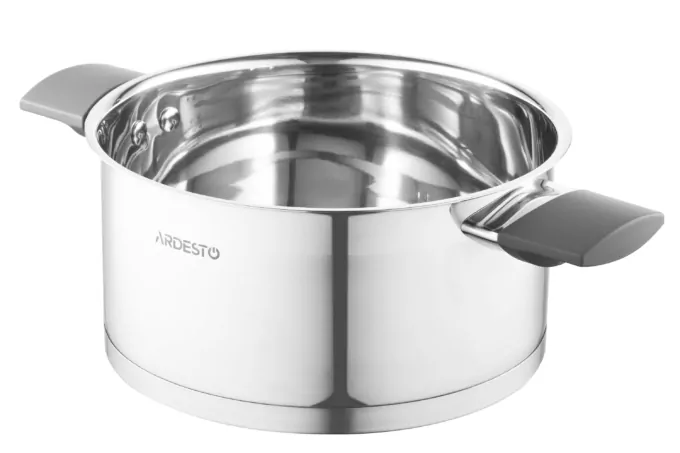 ARDESTO Casserole Gemini, glass lid, 3 l, stainless steel