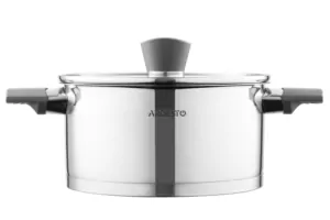 ARDESTO Casserole Gemini, glass lid, 3 l, stainless steel