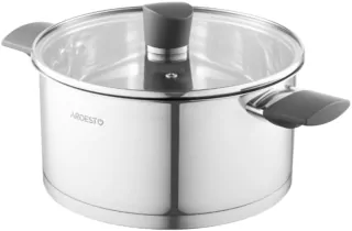 ARDESTO Casserole Gemini, glass lid, 3.9 l, stainless steel