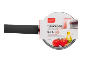 ARDESTO Saucepan Gemini, glass lid, 0.9 l, stainless steel