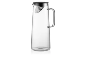 ARDESTO Pitcher Graphite with lid, 1350 ml, borosilicate glass