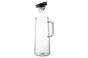 ARDESTO Pitcher Graphite with lid, 1350 ml, borosilicate glass