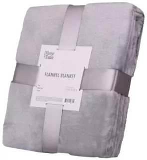 ARDESTO Плед Flannel, 200х220см, серый, 100% полиэстер