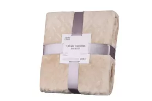 ARDESTO Плед Embossed, 200х220см, тауп, 100% полиэстер