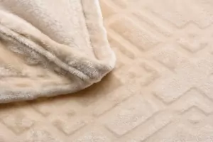 ARDESTO Плед Embossed, 200х220см, тауп, 100% полиэстер