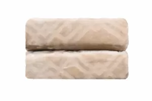 ARDESTO Плед Embossed, 200х220см, тауп, 100% полиэстер