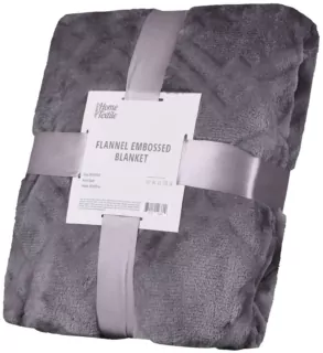 ARDESTO Плед Embossed, 160х200см, серый, 100% полиэстер