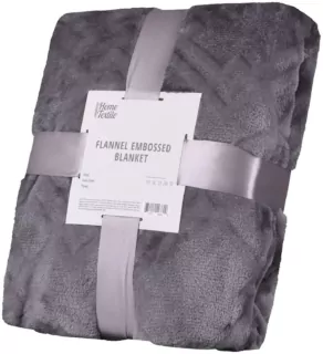 ARDESTO Плед Embossed, 200х220см, серый, 100% полиэстер