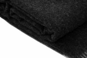 ARDESTO Blanket Leonardo Doubleface, 140x200cm, 100% wool, dark grey-grey