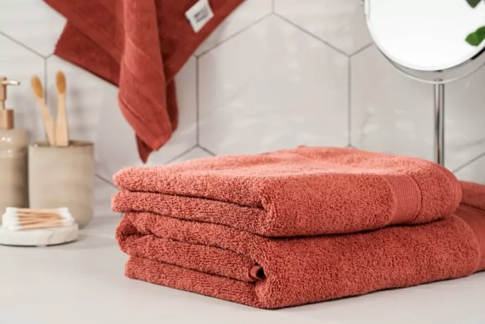 ARDESTO Terry towel SuperSoft, terracotta, 70x140cm, 100% cotton