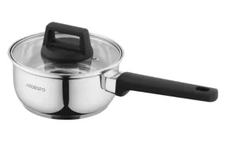 ARDESTO Saucepan Gemini, glass lid, 1.4 l, stainless steel