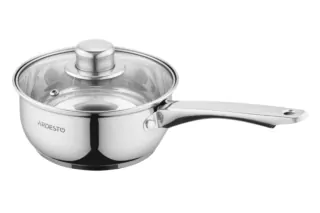 ARDESTO Saucepan Gemini Gourmet, glass lid, 1.2 l, stainless steel