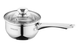 ARDESTO Saucepan Gemini Gourmet, glass lid, 1 l, stainless steel