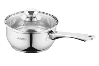 ARDESTO Saucepan Gemini Gourmet, glass lid, 1.4 l, stainless steel