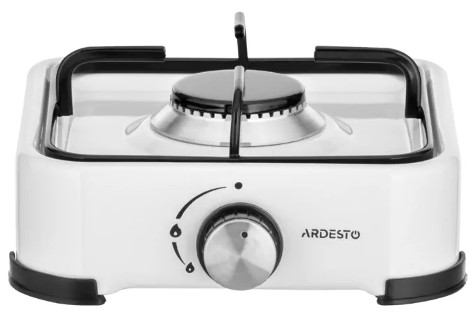 ARDESTO Gas Cooktop GTC-NS1011W, gas type LPG, 1 alum. burner, enamel body, painted grid, color: white