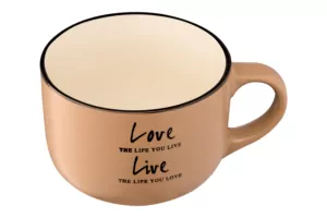 ARDESTO Mug Way of life, 550 ml , olive, ceramics