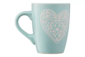 ARDESTO Mug Heart, 330 ml, light blue, ceramics