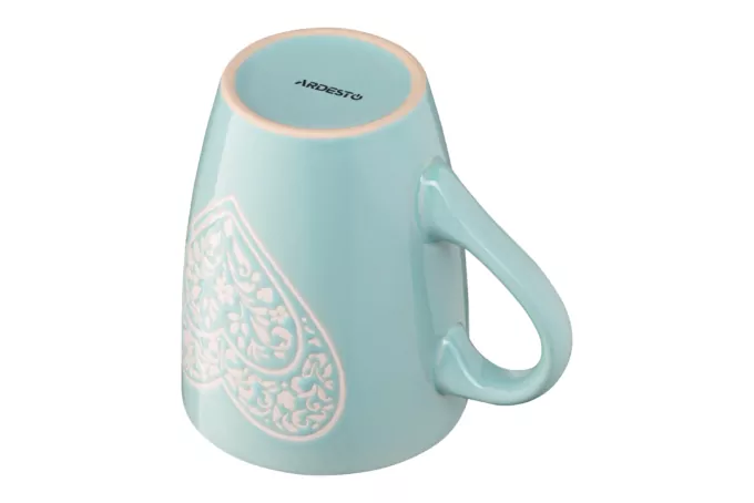 ARDESTO Mug Heart, 330 ml, light blue, ceramics