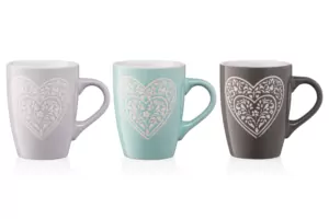 ARDESTO Mug Heart, 330 ml, light blue, ceramics