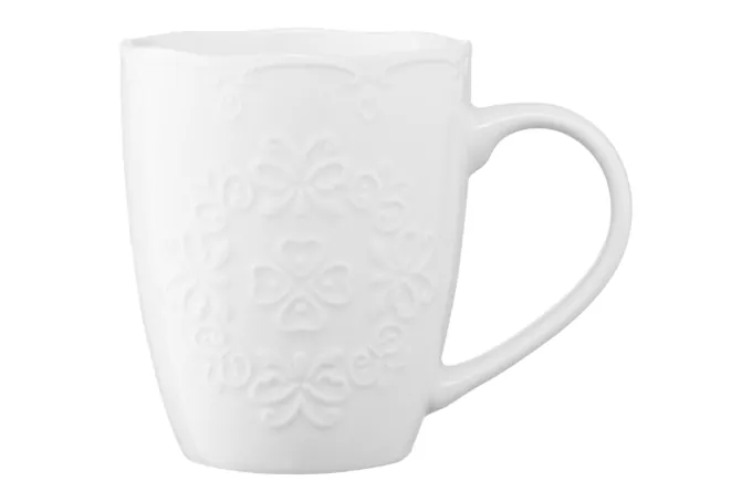 ARDESTO Чашка Barocco, 330 мл, біла, порцеляна