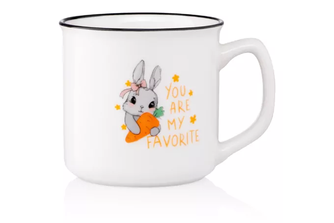 ARDESTO Mug Cute rabbit, 320 ml, new bone china