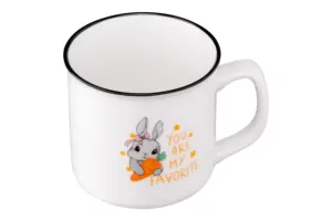 ARDESTO Mug Cute rabbit, 320 ml, new bone china