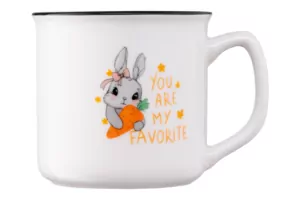 ARDESTO Mug Cute rabbit, 320 ml, new bone china