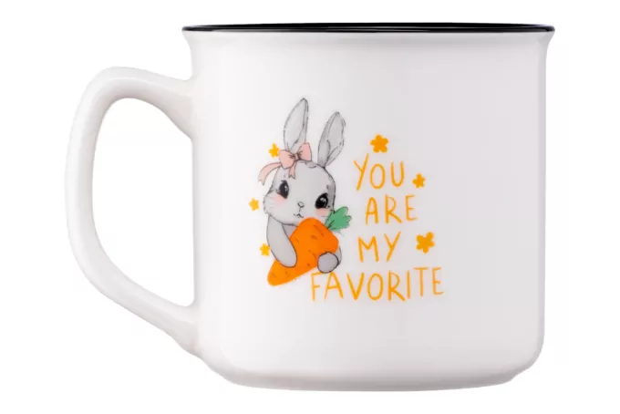 ARDESTO Mug Cute rabbit, 320 ml, new bone china