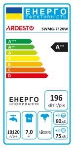 ARDESTO Пральна машина з фронт. завант. CrystalBright SWMG-7120W