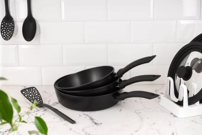 ARDESTO Deep Fry pan Gemini Gourmet Bolzano, 24cm, aluminium, black