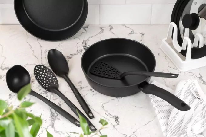 ARDESTO Deep Fry pan Gemini Gourmet Bolzano, 24cm, aluminium, black